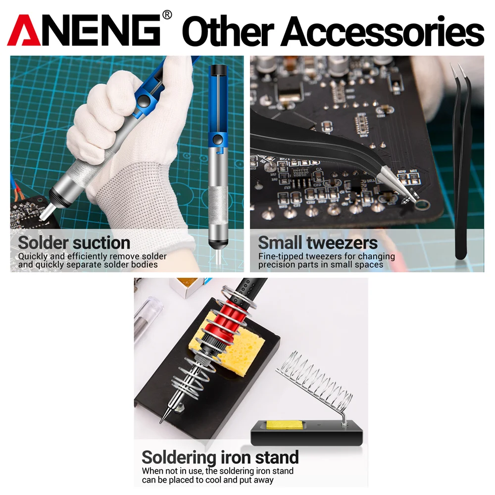 Ferro de Solda Elétrico Portát - Electronics Repair Kit With Soldering Iron avaliação e preço