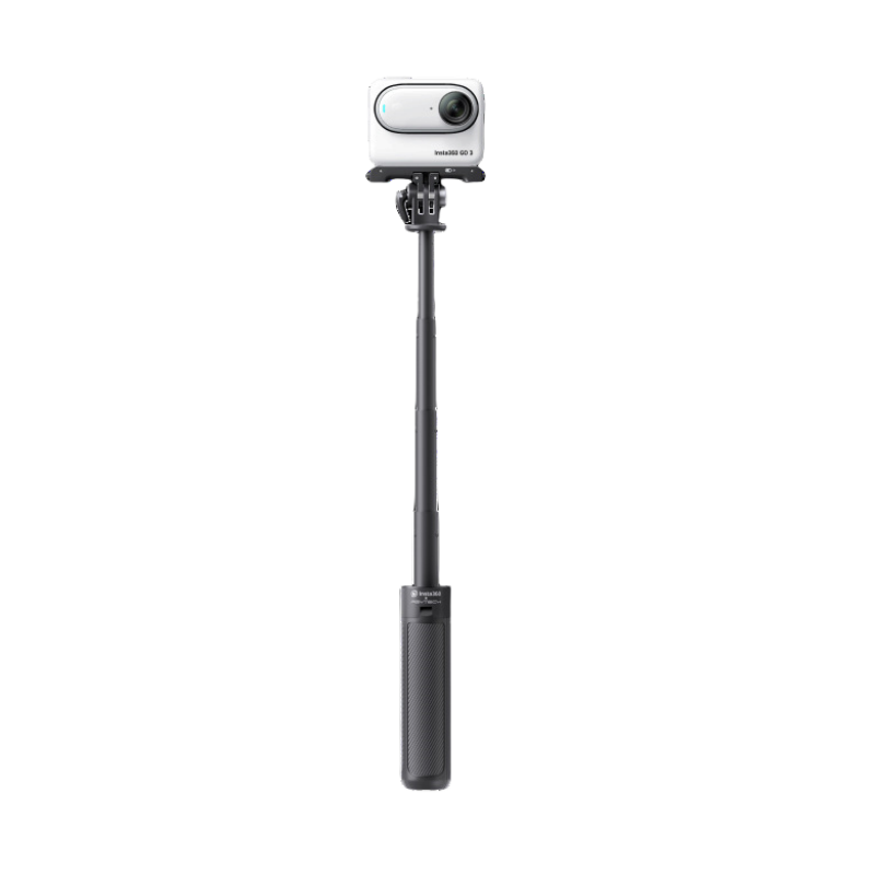 Bastão de selfie com mini trip - Insta360 Camera Go 3 avaliação e preço