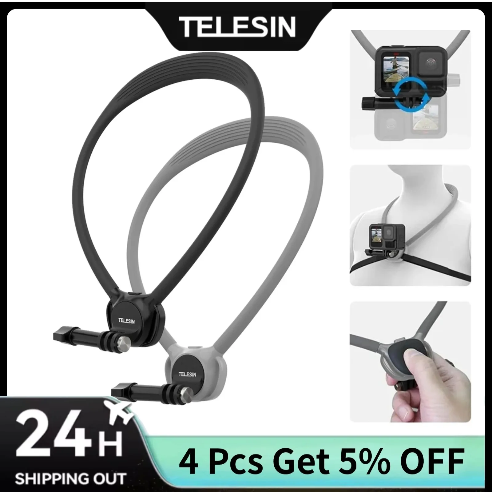Telesin silicone pescoço monta - Insta360 Camera Go 3 avaliação e preço